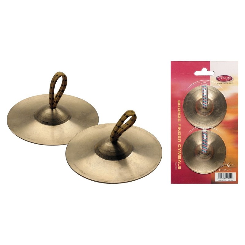 Stagg FCY 7 - talerzyki 7cm z uchwytem na palce - 1