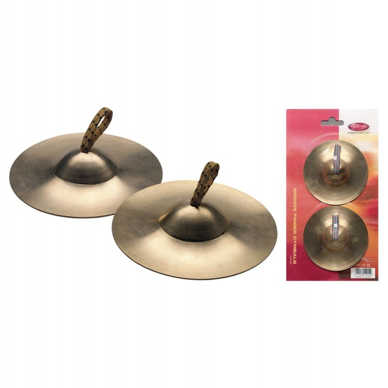 Stagg FCY 9 - talerzyki 9cm z uchwytem na palce - 1