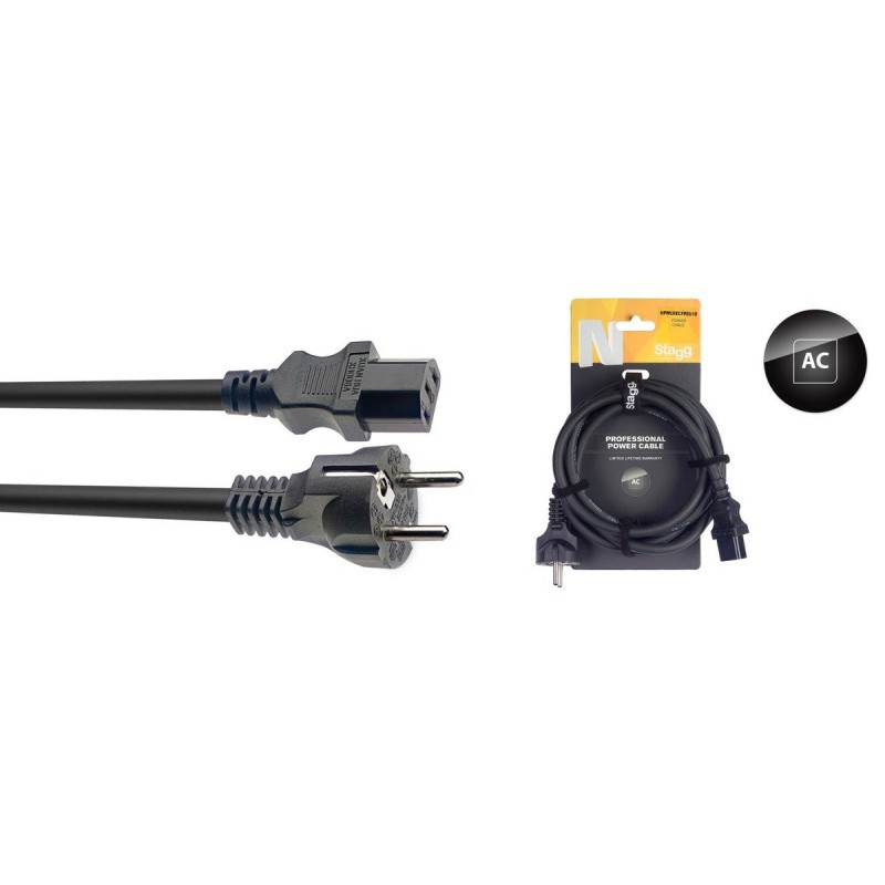Stagg NPW1,5IECFPEU10 - kabel zasilający - 1 Stagg NPW1,5IECFPEU10 - kabel zasilający - 1