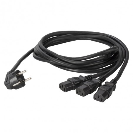 Sommer KGWB3-0180-SW - kabel zasilający IEC 1,8m, potrójny - 2