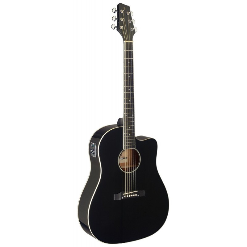 Stagg SA35 DSCE-BK  - gitara elektroakustyczna - 1