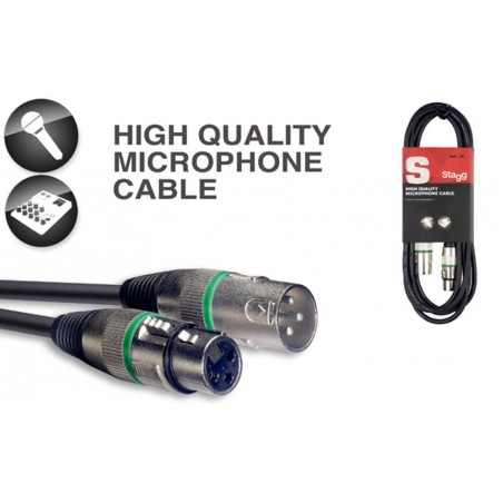 Stagg SMC10 XX GR– kabel mikrofonowy 10 m z oznaczeniem końcówek - 1
