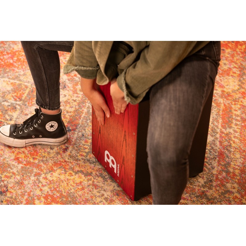 Meinl Percussion MCAJ100BK-TRF - Cajon "Tango Red Fade" - 7 Meinl Percussion MCAJ100BK-TRF - Cajon "Tango Red Fade" - 7