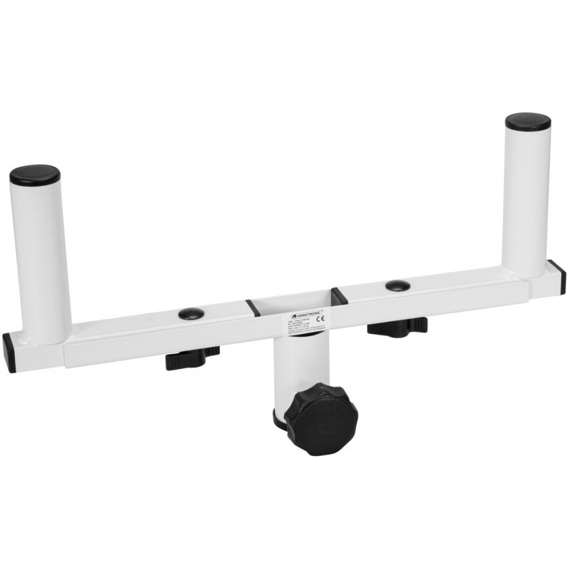 OMNITRONIC GBE-1 Stand Adapter white - Uchwyt do montażu dwóch głośników na stojaku - 1