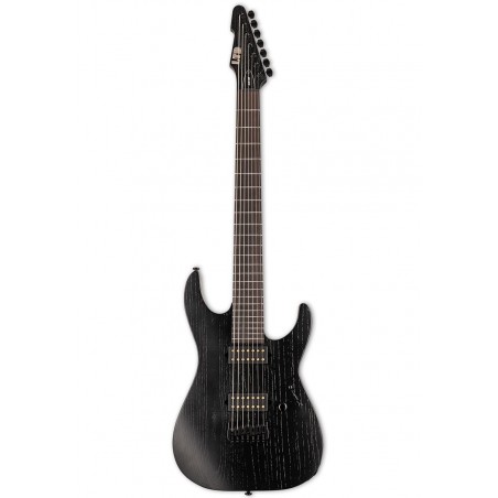 LTD AW-7 Baritone Alex Wade Open Grain Black Satin - gitara elektryczna - 1