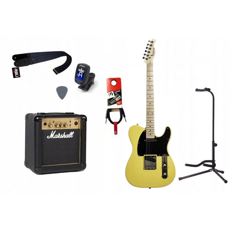 Gitara Elektryczna + Wzmacniacz 10W Kabel Zestaw 1042 - 1 Gitara Elektryczna + Wzmacniacz 10W Kabel Zestaw 1042 - 1