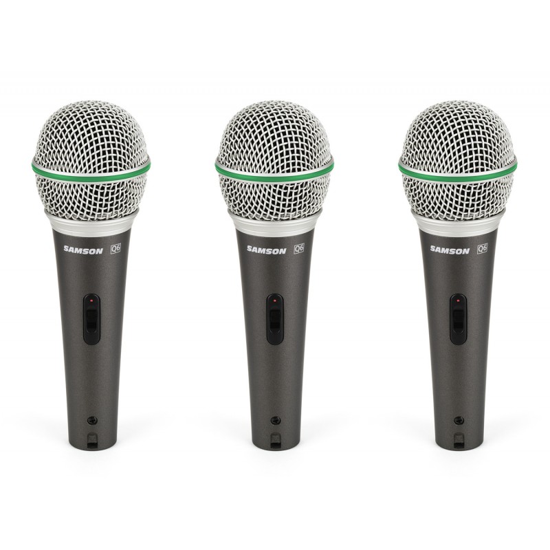 Samson Q6 CL3P - Zestaw mikrofonowy - 3 mikrofony dynamiczne - 2