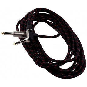 RockCable RCL 30259 TC C/BLACK - Kątowy kabel instrumentalny (6.3 mm), 9 m - czarny tweed - 1