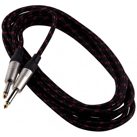 RockCable RCL 30203 TC C/BLACK - Kabel instrumentalny (6.3 mm), 3 m - czarny tweed - 1