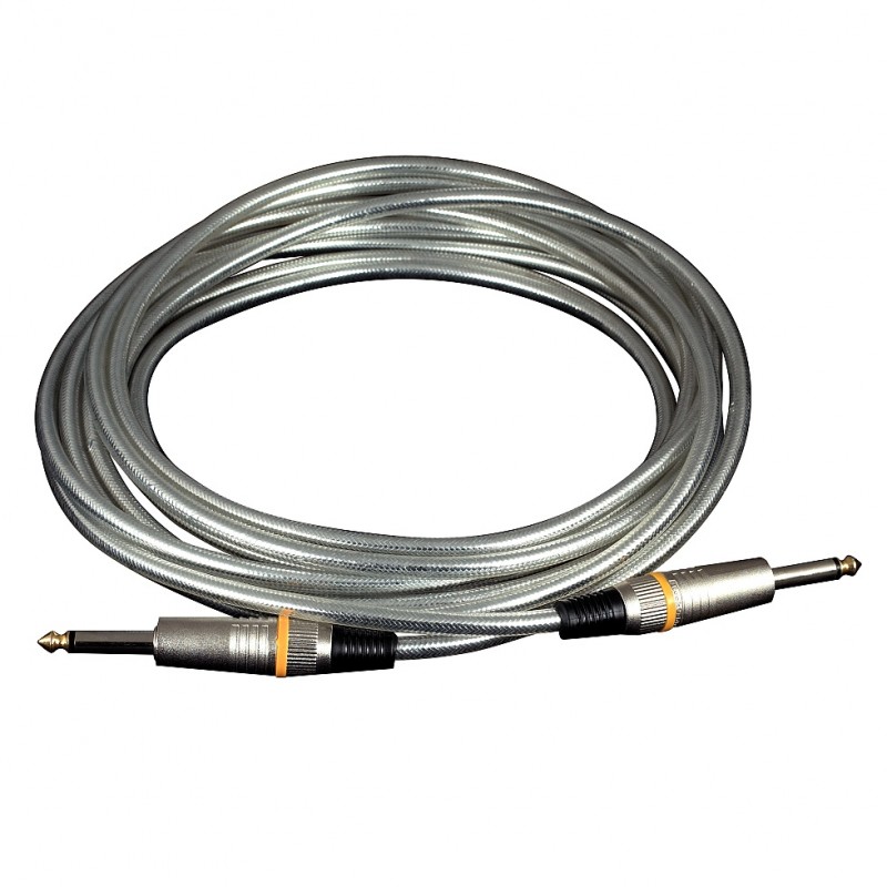RockCable RCL 30203 D6 SILVER - Kabel instrumentalny (6.3 mm), 3 m - srebrny - 2 RockCable RCL 30203 D6 SILVER - Kabel instrumentalny (6.3 mm), 3 m - srebrny - 2