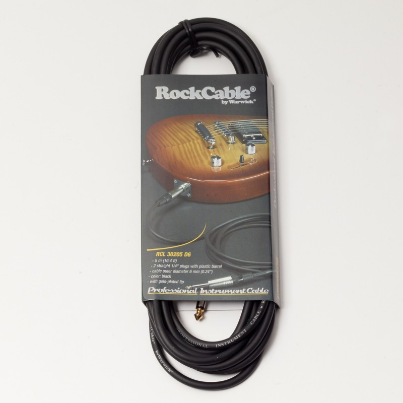 RockCable RCL 30205 D6 - Kabel instrumentalny (6.3 mm), 5 m - czarny - 2 RockCable RCL 30205 D6 - Kabel instrumentalny (6.3 mm), 5 m - czarny - 2