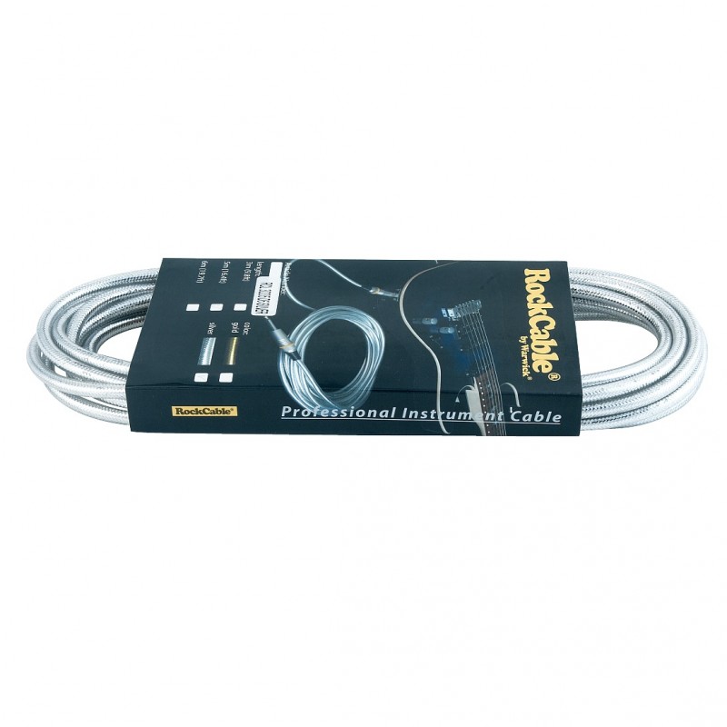 RockCable RCL 30206 D6 SILVER - Kabel instrumentalny (6.3 mm), 6 m - srebrny - 2 RockCable RCL 30206 D6 SILVER - Kabel instrumentalny (6.3 mm), 6 m - srebrny - 2