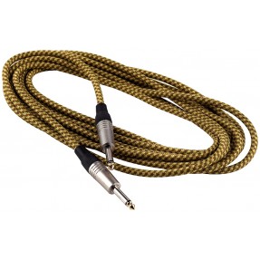 RockCable RCL 30209 TC D/GOLD - Kabel instrumentalny (6.3 mm), 9 m - vintage tweed - 1
