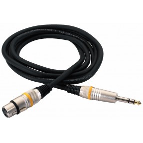 RockCable RCL 30386 D6 F BA - Kabel mikrofonowy XLR / TRS (6.3 mm) - 6 m - 1
