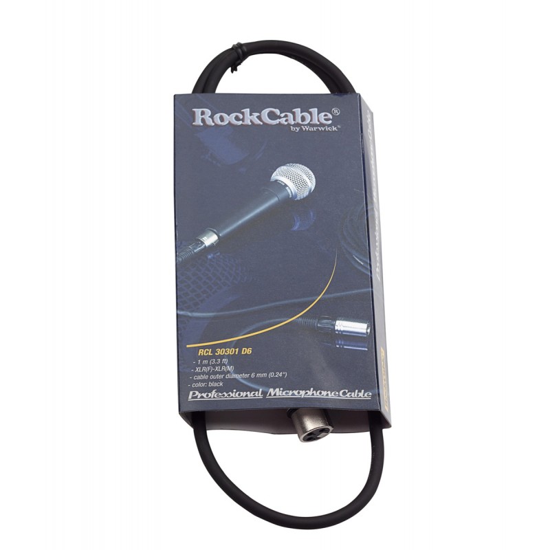 RockCable RCL 30301 D6 - Kabel mikrofonowy XLR / XLR - 1 m - 2