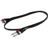 RockCable RCL 20931 D4 - Kabel Patch (2 x RCA - 2 x TS 6.3 mm) - 1 m - 2