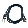 RockCable RCL 20932 D4 - Kabel Patch (2 x RCA - 2 x TS 6.3 mm) - 1.5 m - 1