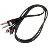 RockCable RCL 20932 D4 - Kabel Patch (2 x RCA - 2 x TS 6.3 mm) - 1.5 m - 2