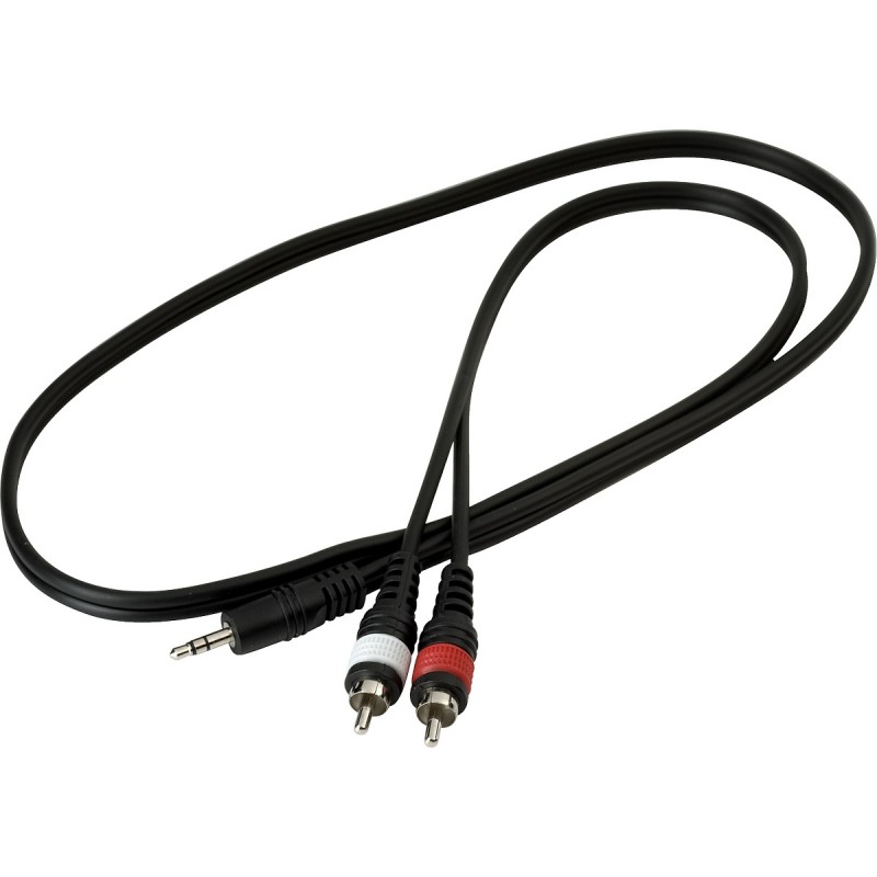 RockCable RCL 20901 D4 - Kabel Patch (2 x RCA - TRS Jack 3.5 mm) - 1 m - 1