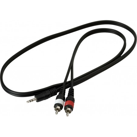 RockCable RCL 20901 D4 - Kabel Patch (2 x RCA - TRS Jack 3.5 mm) - 1 m - 1