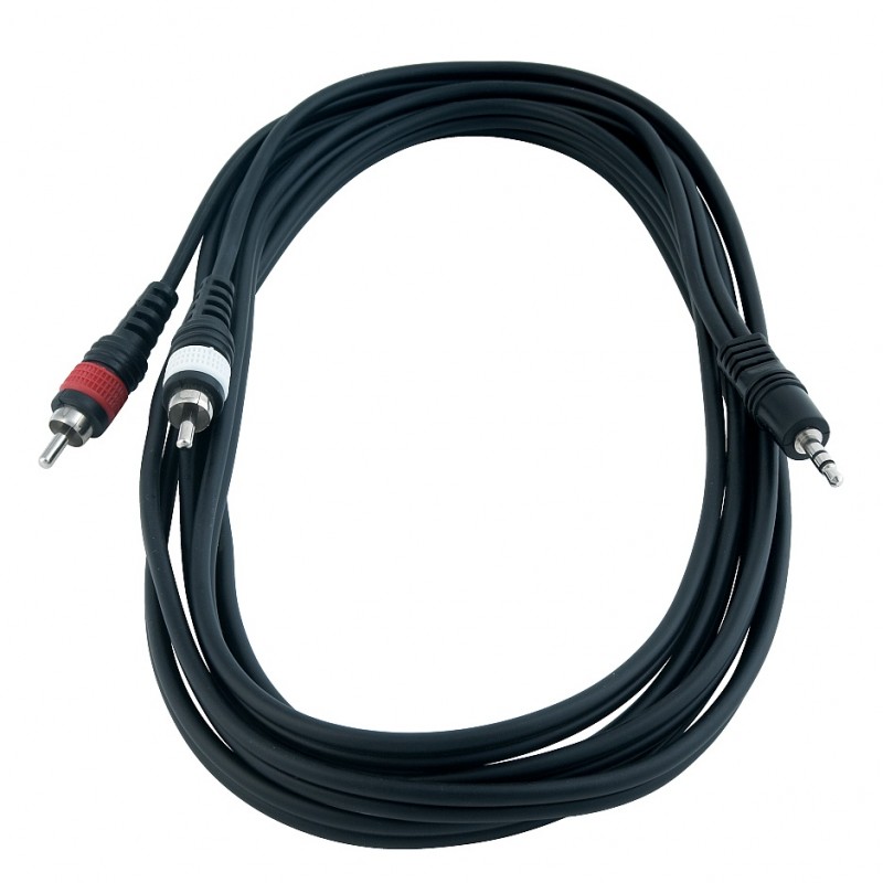 RockCable RCL 20902 D4 - Kabel Patch (2 x RCA - TRS Jack 3.5 mm) - 1.5 m - 1