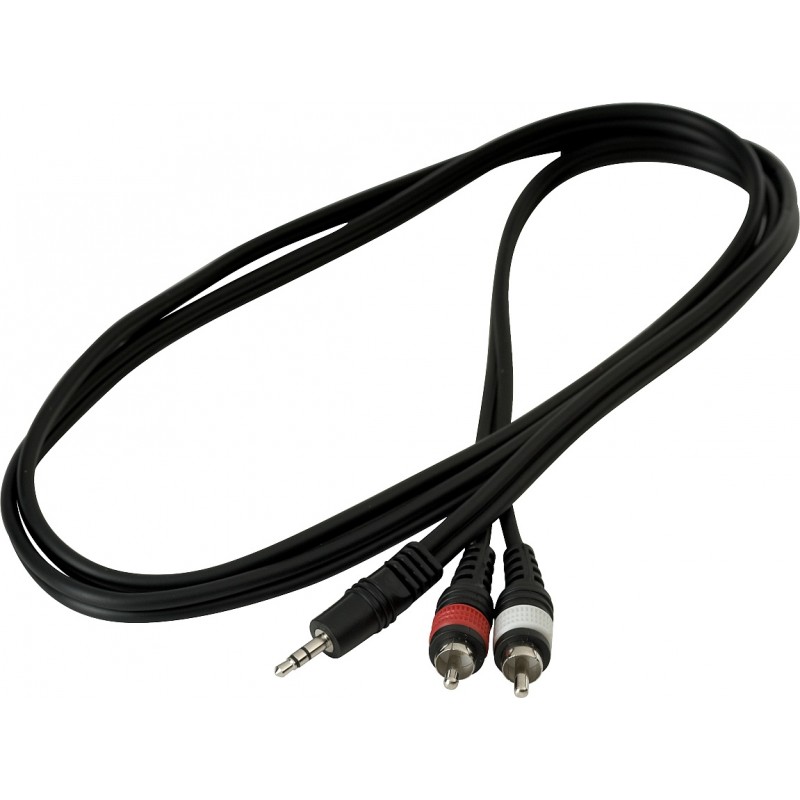 RockCable RCL 20902 D4 - Kabel Patch (2 x RCA - TRS Jack 3.5 mm) - 1.5 m - 2