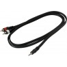 RockCable RCL 20902 D4 - Kabel Patch (2 x RCA - TRS Jack 3.5 mm) - 1.5 m - 3