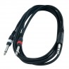 RockCable RCL 20922 D4 - Kabel Patch (TRS 6.3 mm - 2 x TS 6.3 mm) - 1.5 m - 1