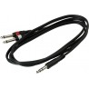 RockCable RCL 20923 D4 - Kabel Patch (TRS 6.3 mm - 2 x TS 6.3 mm) - 1.8 m - 3