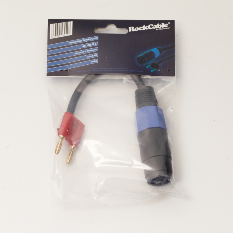 RockCable RCL 30822 D7 - Kabel głośnikowy - 20 cm - 2 RockCable RCL 30822 D7 - Kabel głośnikowy - 20 cm - 2