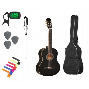 Gitara Klasyczna 4/4 + Pokrowiec + Tuner + Kostki Zestaw 002 - 1