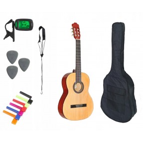 Gitara Klasyczna 3/4 + Pokrowiec + Tuner + Kostki Zestaw 004 - 1