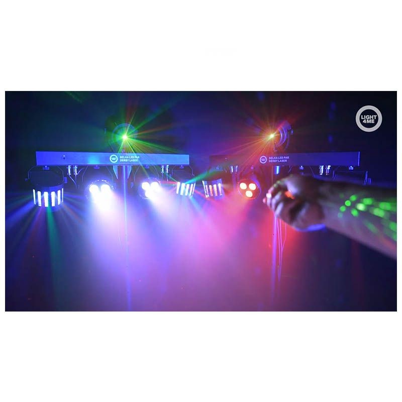 LIGHT4ME Belka LED PAR Derby Laser - zestaw oświetleniowy - 2