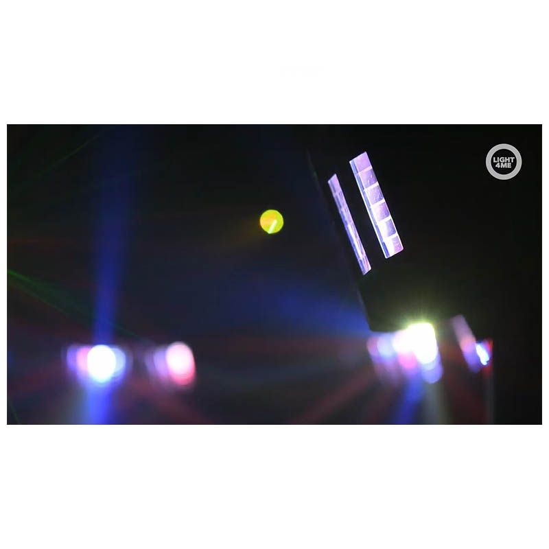 LIGHT4ME Belka LED PAR Derby Laser - zestaw oświetleniowy - 6