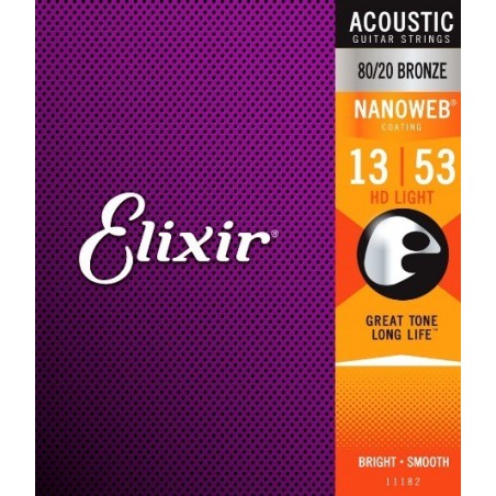 Elixir 11182 NanoWeb 80sls20 Bronze HD - struny do akustyka
