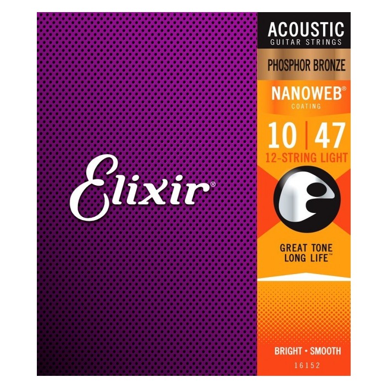 ELIXIR 16152 Nanoweb 10-47 - struny do akustyka 12-string