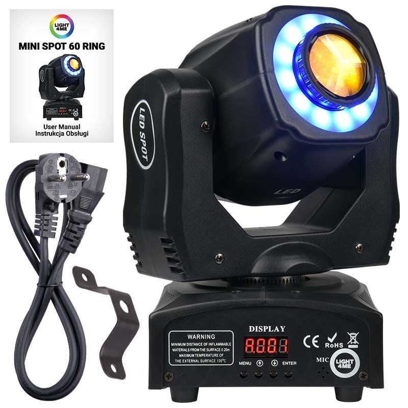 LIGHT4ME MINI SPOT 60 RING - głowica ruchoma LED - 2