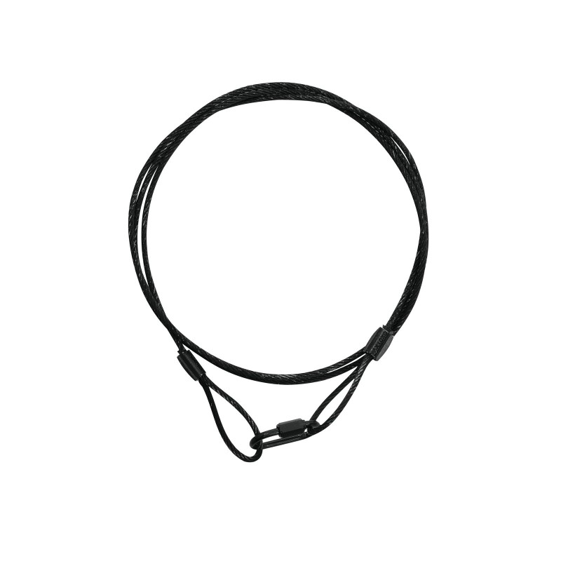 EUROLITE stalowa linka zabezpieczająca 900x3mm czarna - 1 EUROLITE stalowa linka zabezpieczająca 900x3mm czarna - 1