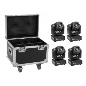 EUROLITE zestaw oświetleniowy 4x LED TMH-S60 ruchoma głowa Spot + skrzynia - 1