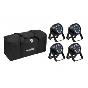 EUROLITE zestaw oświetleniowy 4x AKKU Mini PARty RGBW Spot MK2 + torba - 1