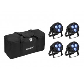 EUROLITE zestaw oświetleniowy 4x LED PARty Hybrid Spot + torba - 1
