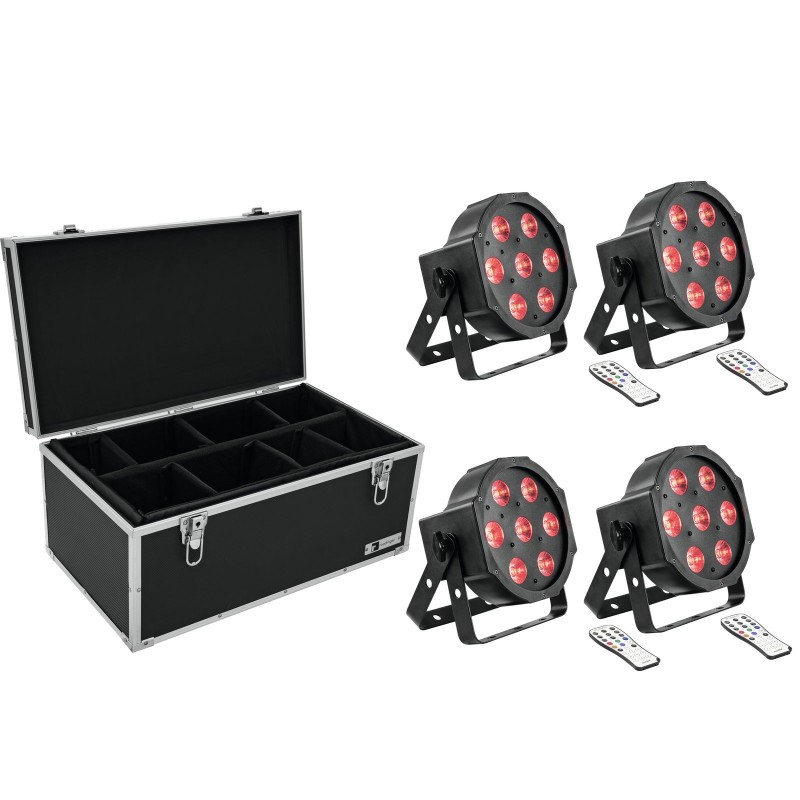 EUROLITE zestaw oświetleniowy 4x LED SLS-7 HCL Floor + skrzynia TDV-1 - 1 EUROLITE zestaw oświetleniowy 4x LED SLS-7 HCL Floor + skrzynia TDV-1 - 1