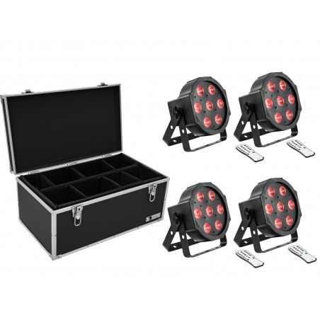 EUROLITE zestaw oświetleniowy 4x LED SLS-7 HCL Floor + skrzynia TDV-1 - 1