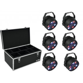 EUROLITE zestaw oświetleniowy 6x LED PARty Spot + skrzynia TDV-1 - 1