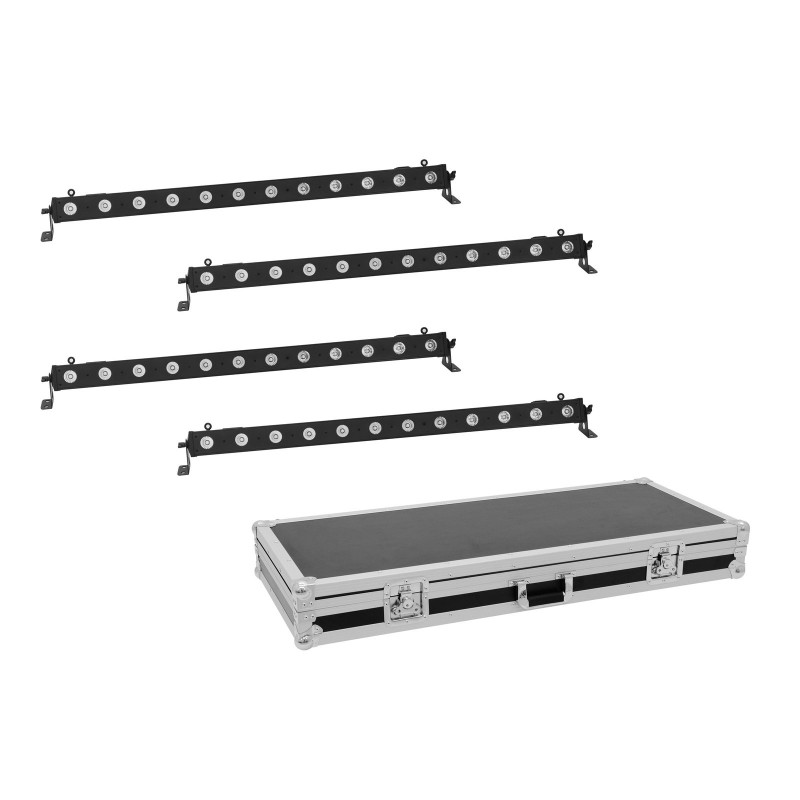 EUROLITE zestaw oświetleniowy 4x LED BAR-12 QCL RGBW Bar + skrzynia - 1