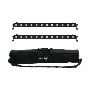 EUROLITE zestaw oświetleniowy 2x LED BAR-12 QCL RGBA + pokrowiec - 1