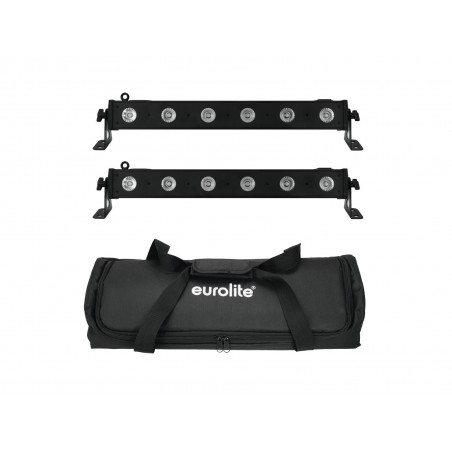 EUROLITE zestaw oświetleniowy 2x LED BAR-6 QCL RGBW + pokrowiec - 1