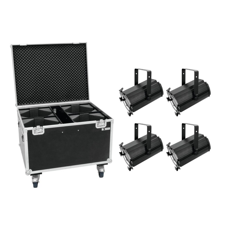EUROLITE zestaw reflektorów teatralnych 4x LED THA-120PC Theater-Spot + skrzynia - 1