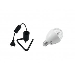 EUROLITE żarówka efektowa LED BC-1 RGB + podstawa triangle - 1