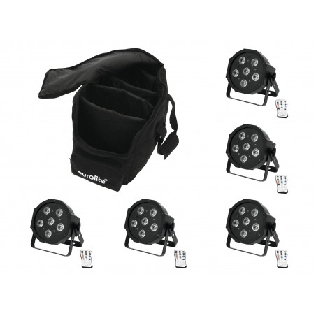 EUROLITE zestaw reflektorów LED PAR 5x LED SLS-603 + skrzynia - 1